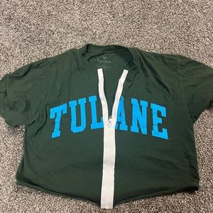 tulane zip t shirt